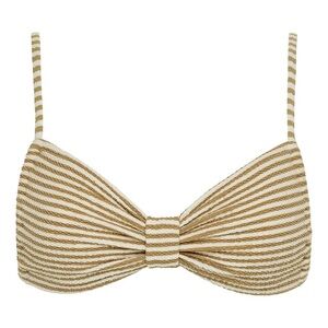 Montce Neutral Stripe Devin Bikini Top